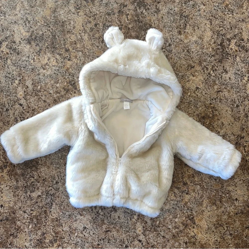Restoration Hardware Baby & Child Luxe Faux Arctic Fox Fur Jacket Girls 2-3YRS